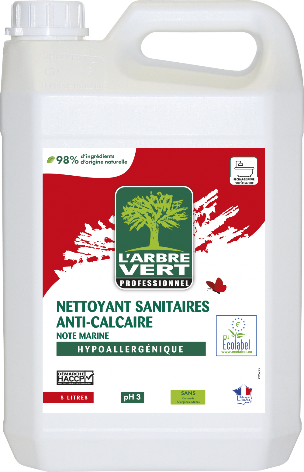 Image de Nettoyant sanitaires anti-calcaire - Hypoallergénique - 5L