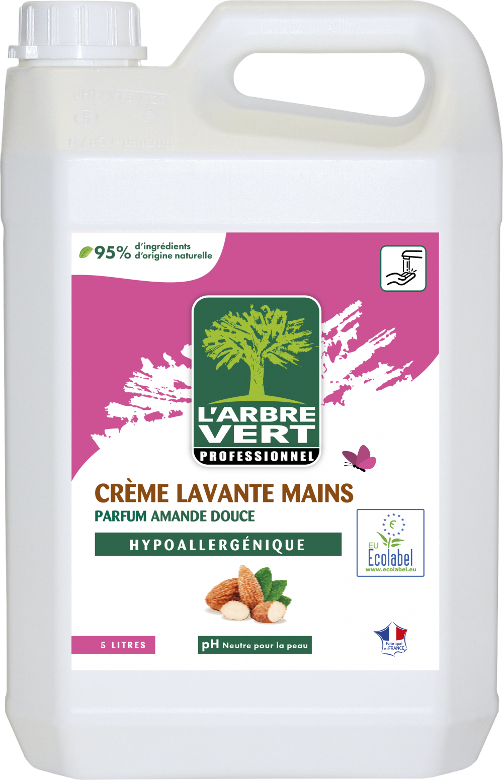Image de Crème Lavante mains parfum Amande douce - Hypoallergénique - 5L