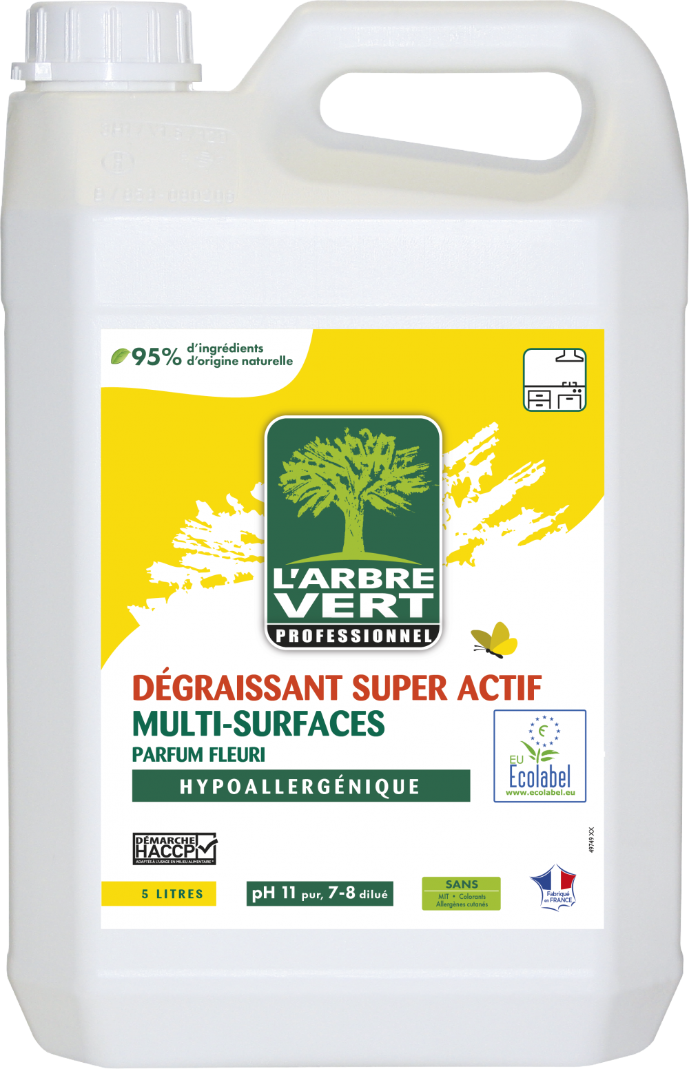 Image de Dégraissant Super actif multi-surfaces - Hypoallergénique - 5 L